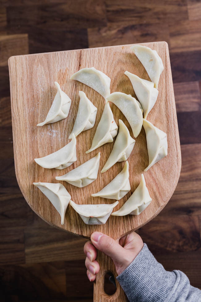 Chinese beef dumplings with celery