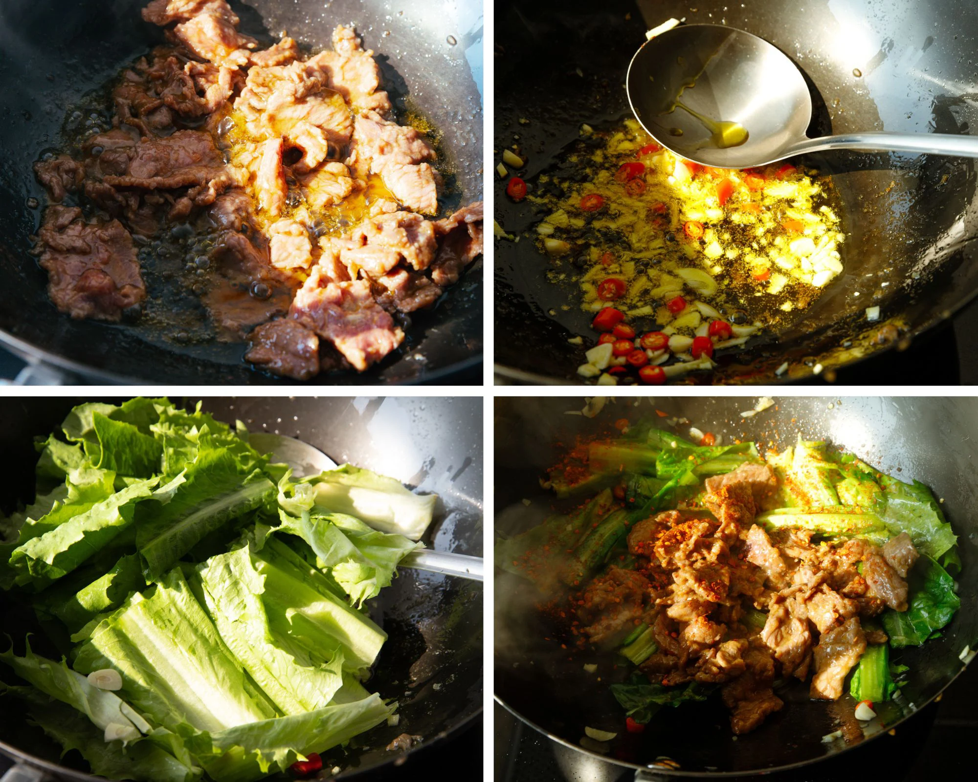 beef and a choy stir fry steps