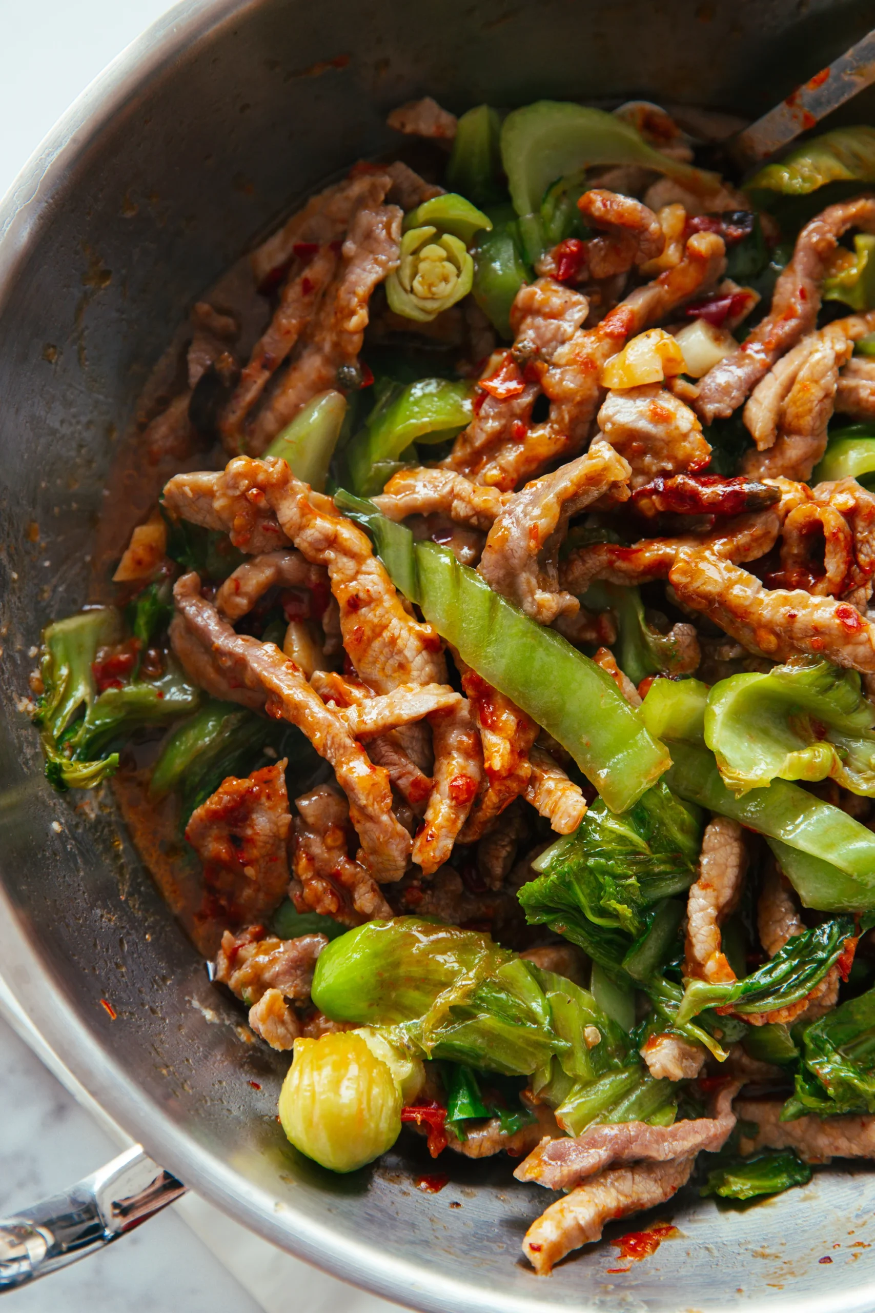 beef and mustard greens