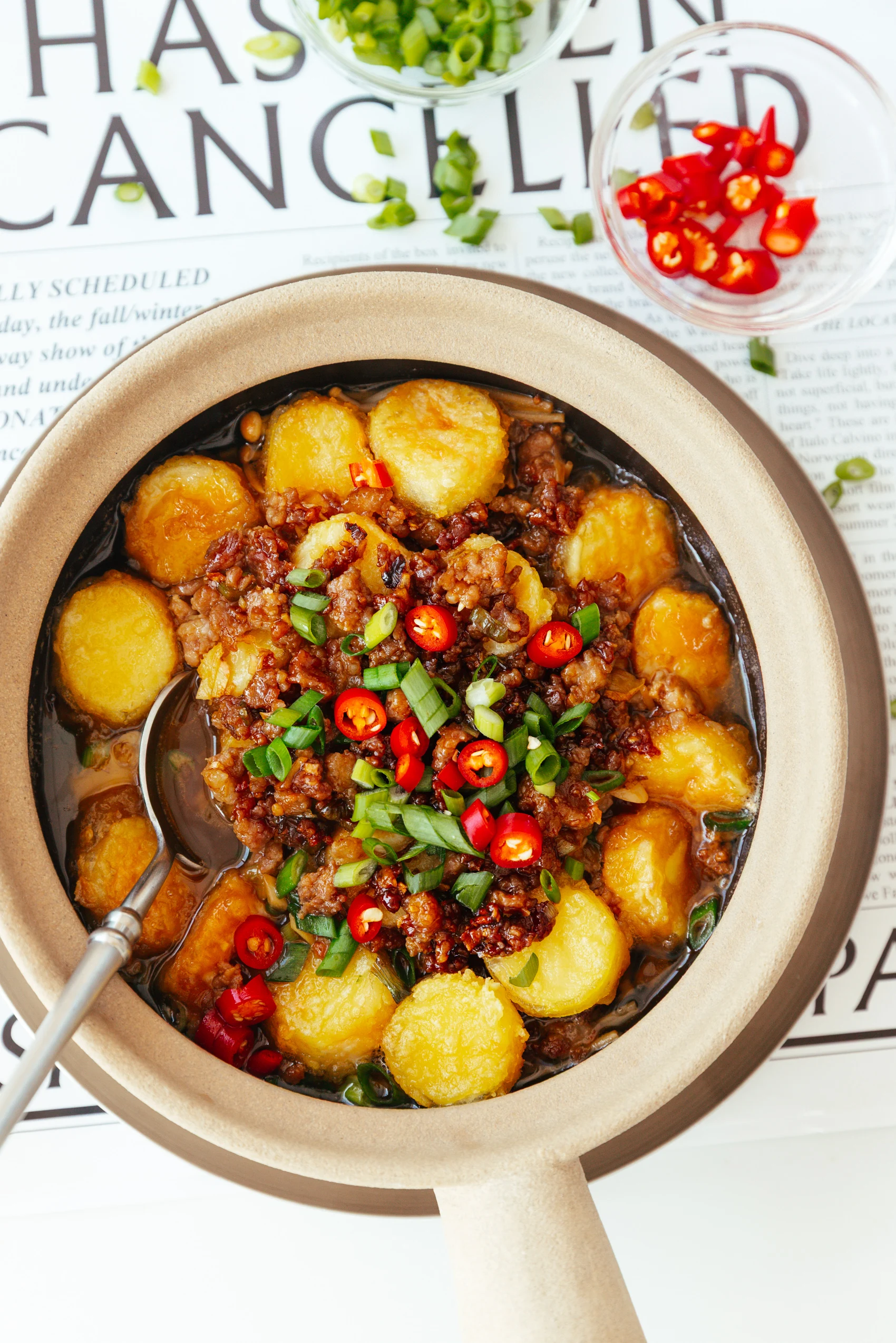 egg tofu with minced pork