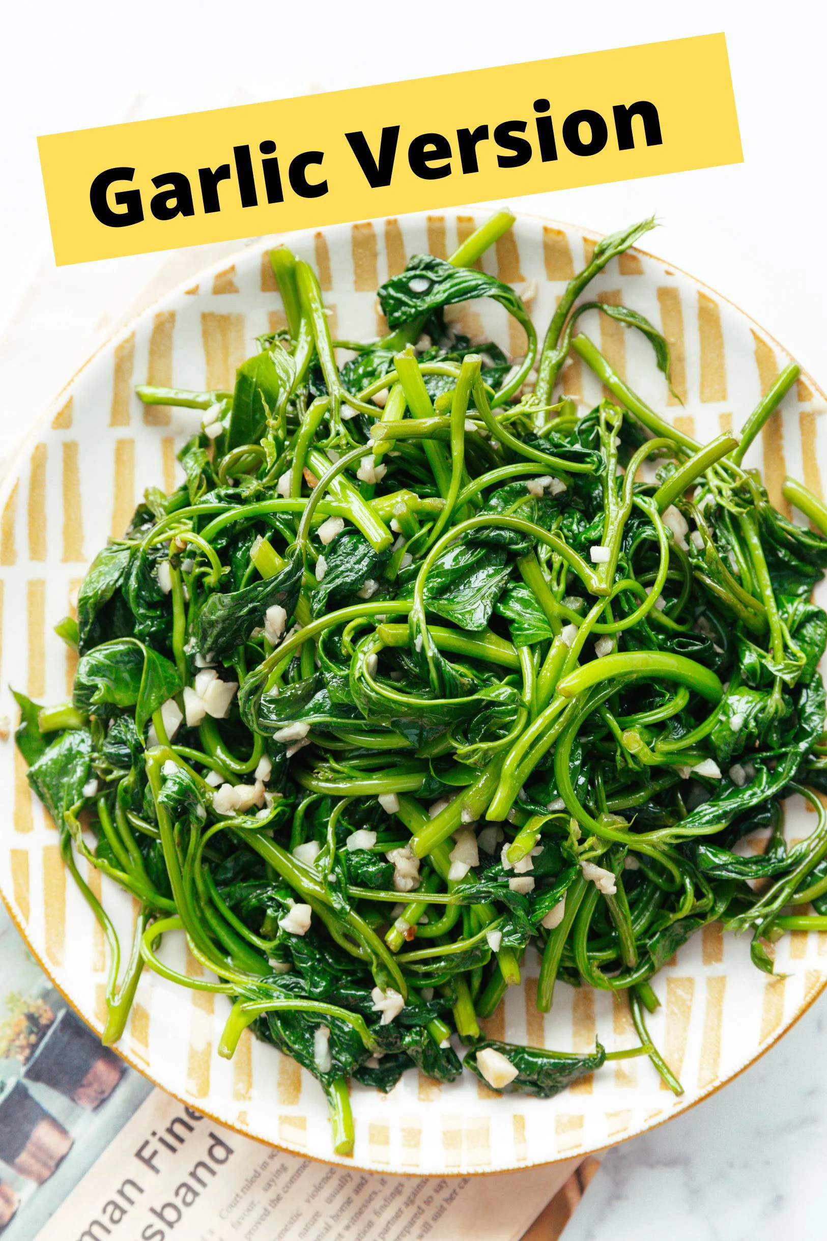 sweet potato leaf stir fry | chinasichuanfood.com