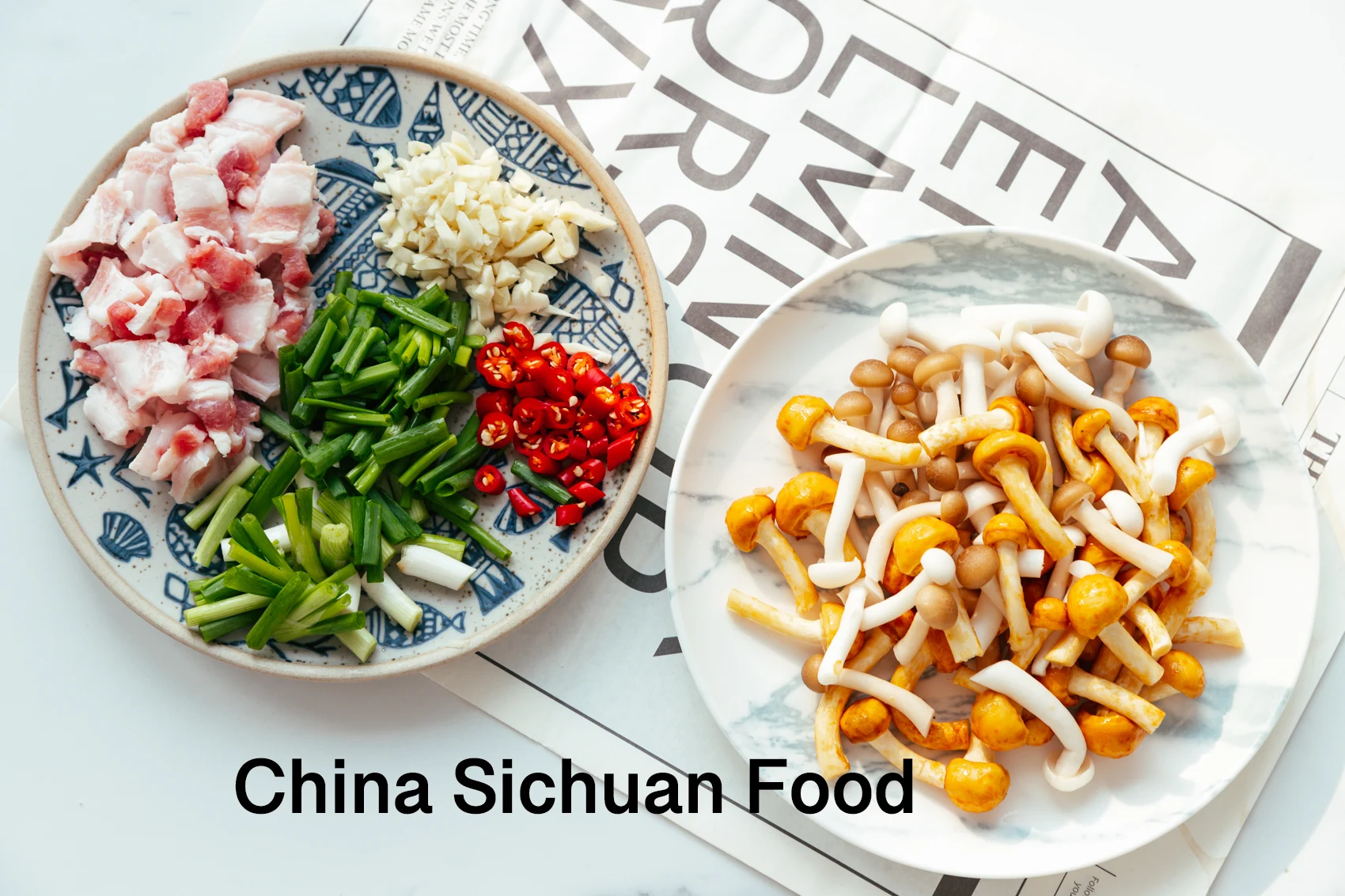 mushroom and pork belly stir fry