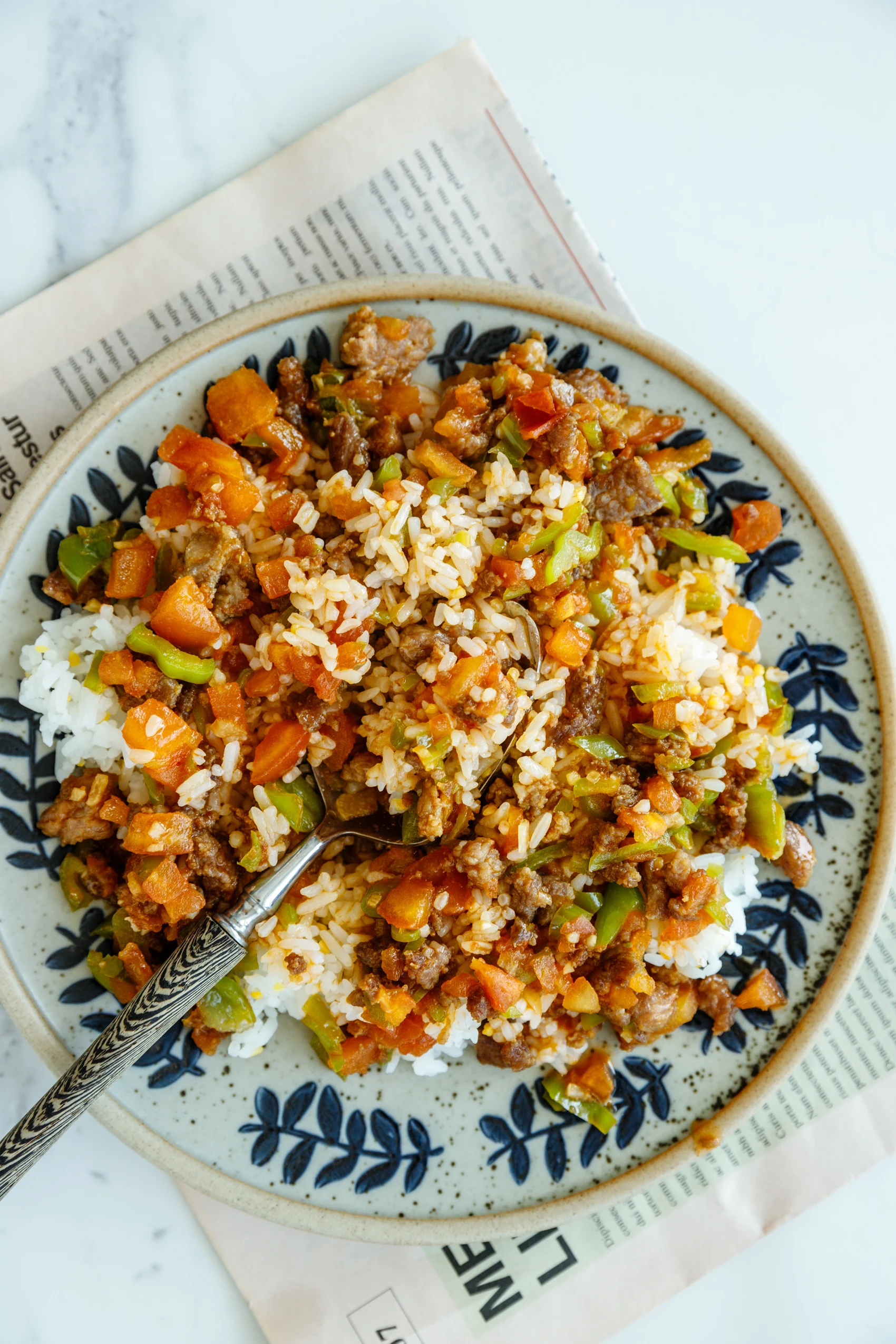 pork and tomato stir fry