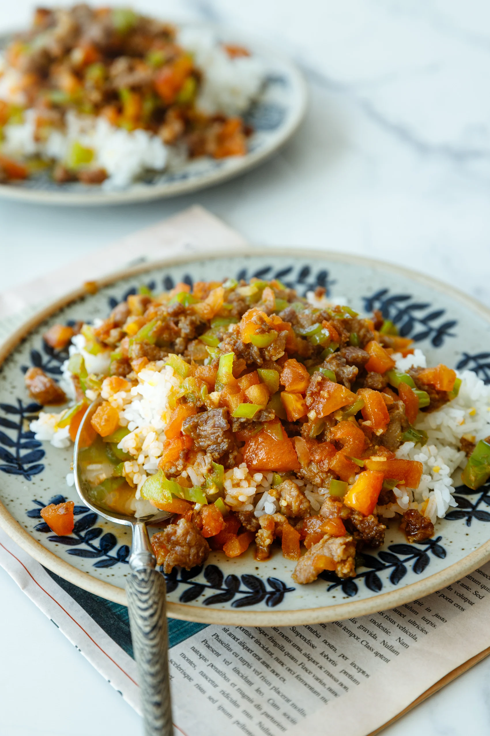 pork and tomato stir fry