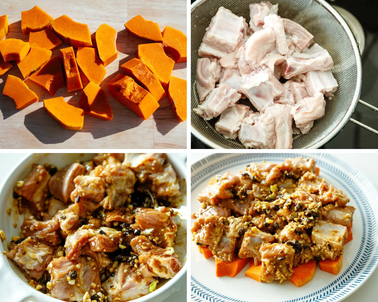 steamed ribs with pumpkin